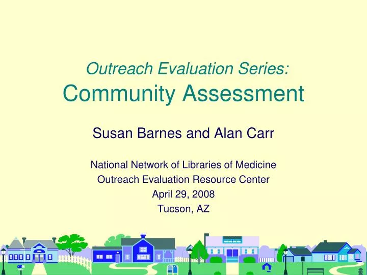 outreach evaluation series community assessment