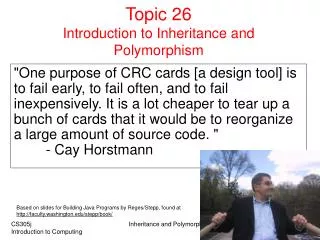 Topic 26 Introduction to Inheritance and Polymorphism