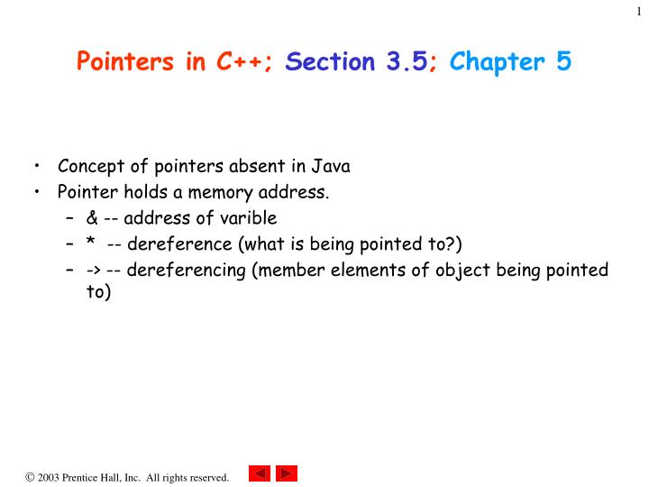pointers in c section 3 5 chapter 5