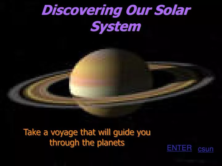 discovering our solar system
