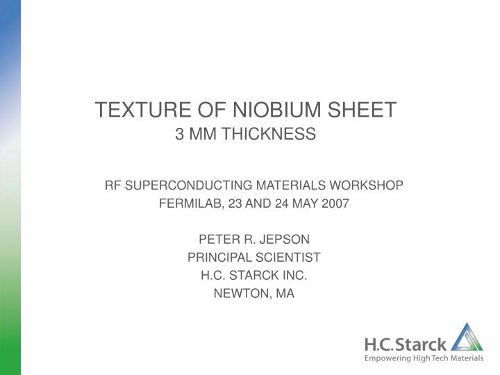 texture of niobium sheet 3 mm thickness