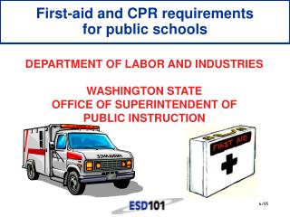 First-aid and CPR requirements for public schools