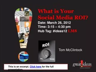 What is your Social Media ROI?
