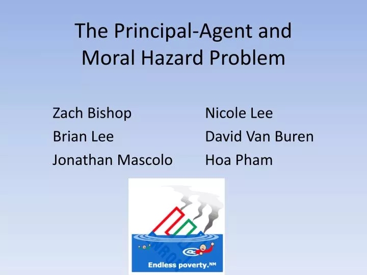 the principal agent and moral hazard problem