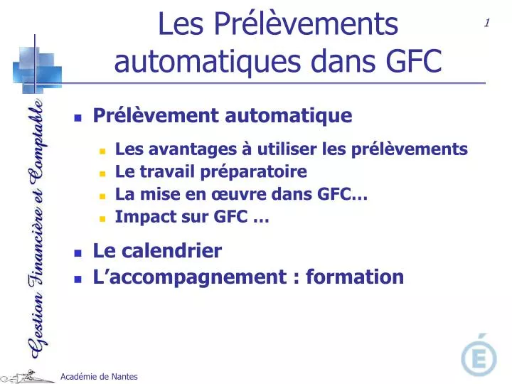 les pr l vements automatiques dans gfc