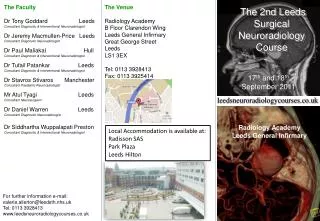 The 2nd Leeds Surgical Neuroradiology Course