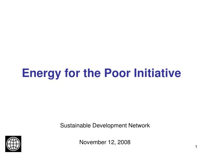 energy for the poor initiative