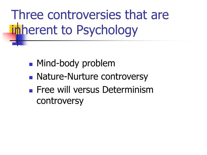 three controversies that are inherent to psychology