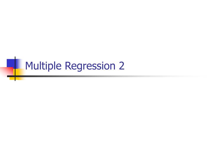 multiple regression 2