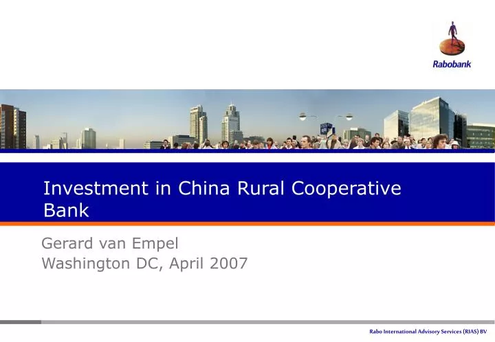 investment in china rural cooperative bank