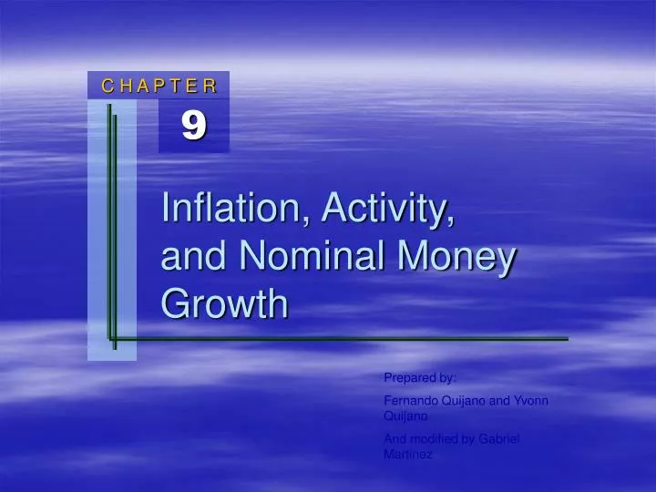 inflation activity and nominal money growth