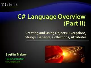 C# Language Overview (Part II)