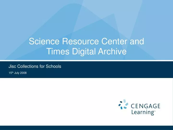 science resource center and times digital archive
