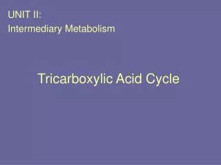 Tricarboxylic Acid Cycle