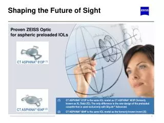 Shaping the Future of Sight