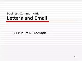 Business Communication Letters and Email