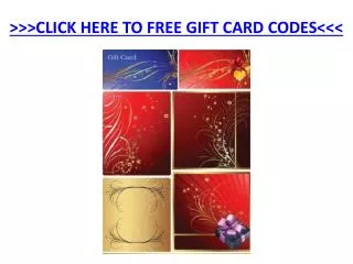 Free Gift Card Codes