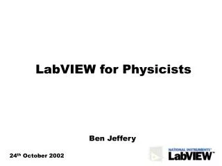 LabVIEW for Physicists