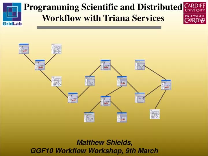 programming scientific and distributed workflow with triana services