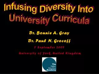 Infusing Diversity Into University Curricula