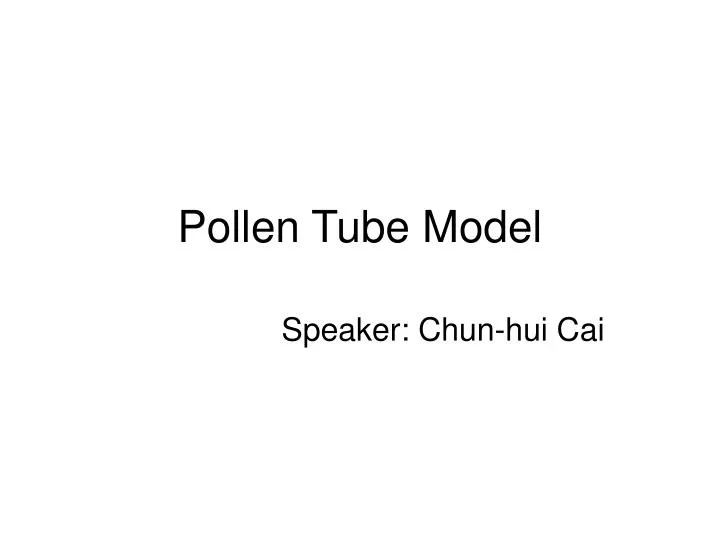 pollen tube model