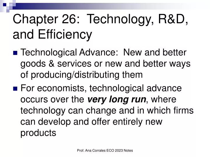 chapter 26 technology r d and efficiency
