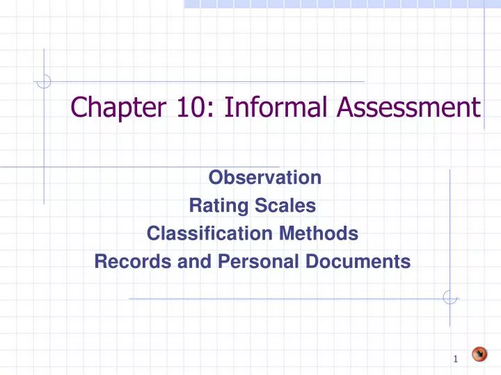 chapter 10 informal assessment