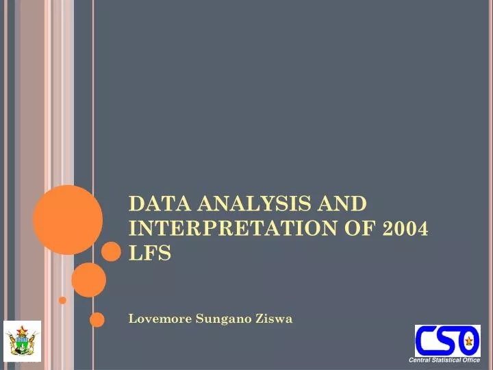 data analysis and interpretation of 2004 lfs