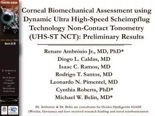 Corneal Biomechanical Assessment using Dynamic Ultra High-Speed Scheimpflug Technology Non-Contact Tonometry (UHS-