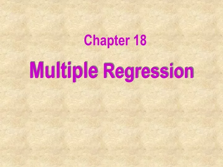 multiple regression