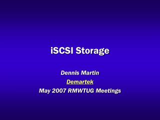 iSCSI Storage