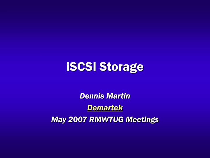 iscsi storage