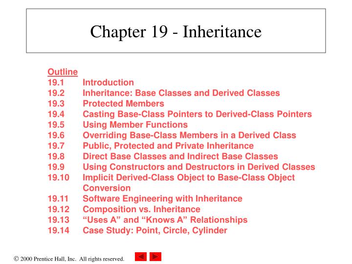 chapter 19 inheritance