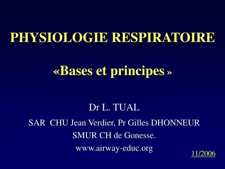 physiologie respiratoire bases et principes