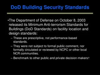 DoD Building Security Standards