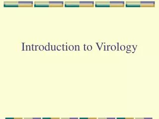 introduction to virology