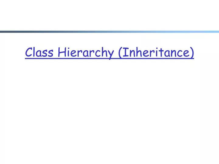 class hierarchy inheritance