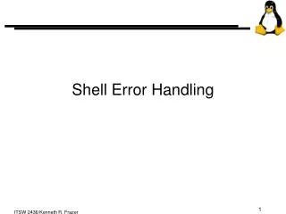 Shell Error Handling