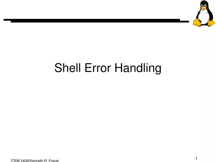 shell error handling