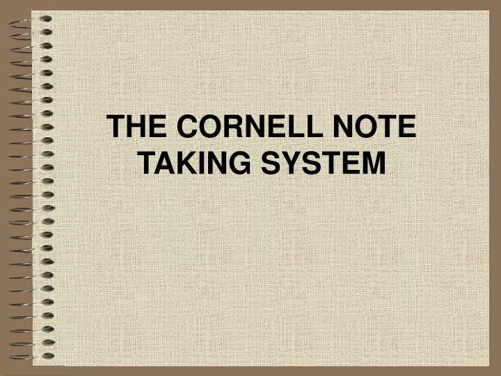 the cornell note taking system