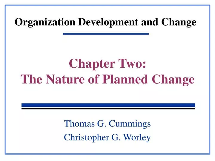 organization development and change