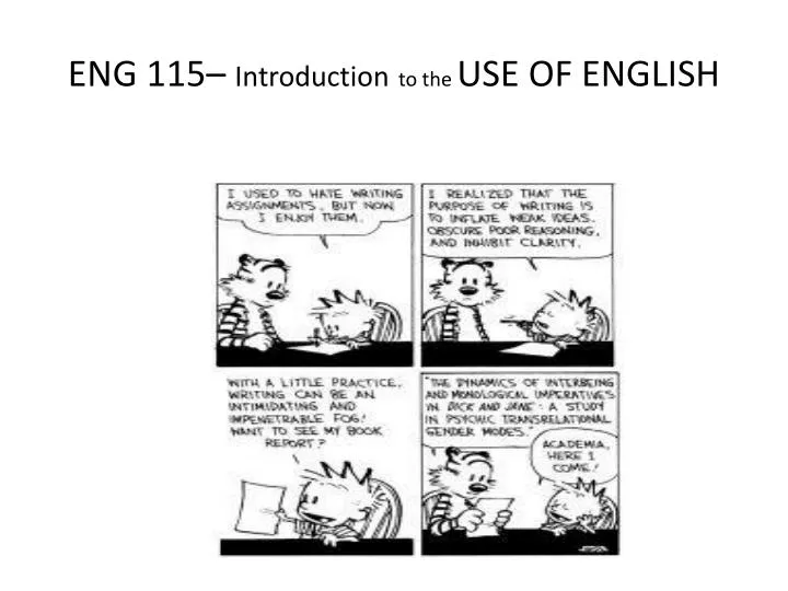 eng 115 introduction to the use of english