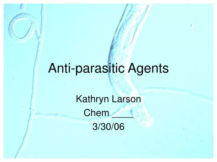anti parasitic agents