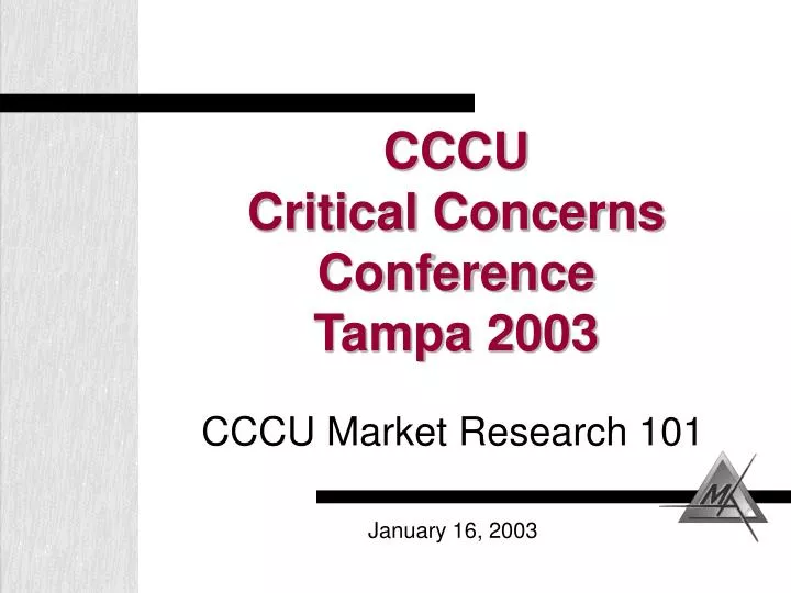 cccu critical concerns conference tampa 2003