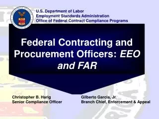 Federal Contracting and Procurement Officers: EEO and FAR