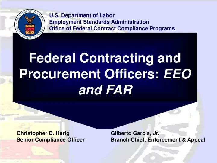 federal contracting and procurement officers eeo and far