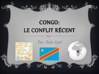 Congo: Recent Conflicts