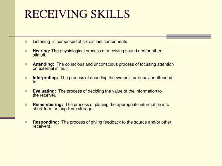 receiving skills