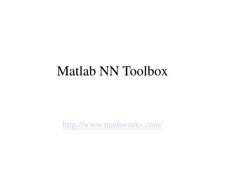 matlab nn toolbox