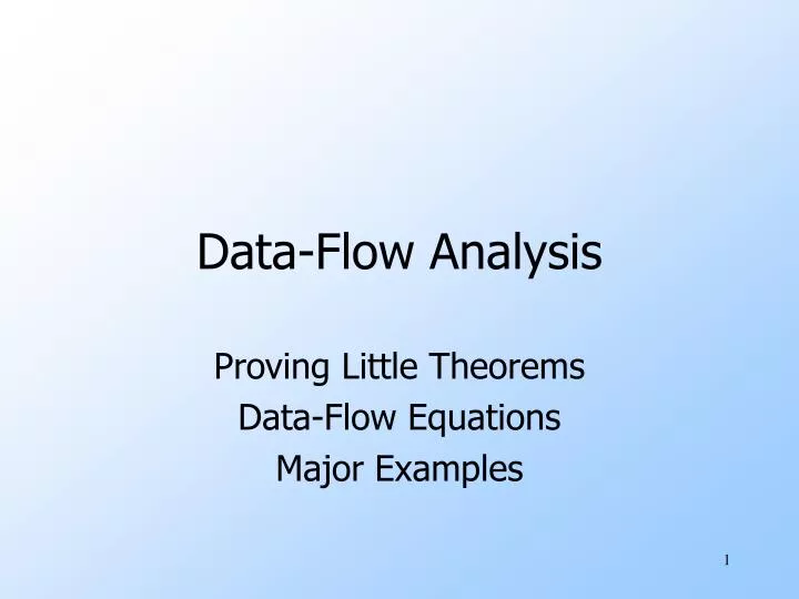 data flow analysis